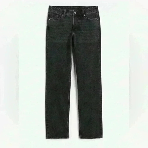 H&M Straight Regular Jeans Black Sz 4 (runs small) - Picture 12 of 13